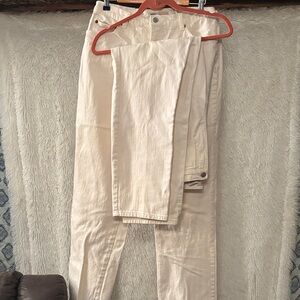2 pair vintage 90s Faded Glory Stretch White Jeans 10 Tall